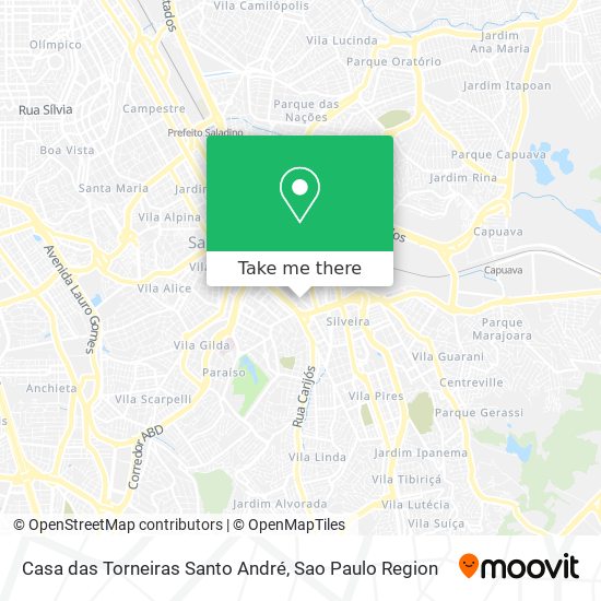 Casa das Torneiras Santo André map