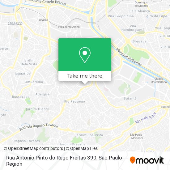 Mapa Rua Antônio Pinto do Rego Freitas 390