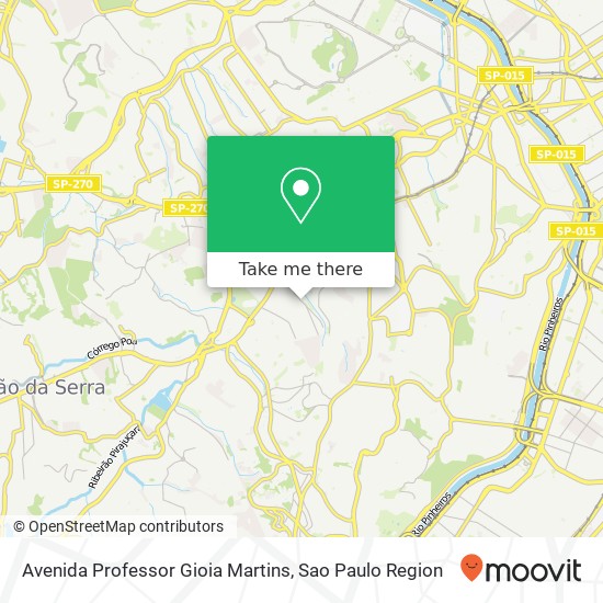 Mapa Avenida Professor Gioia Martins
