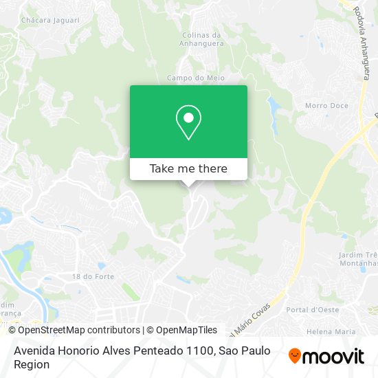 Avenida Honorio Alves Penteado 1100 map