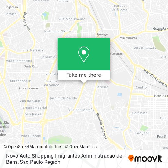 Mapa Novo Auto Shopping Imigrantes Administracao de Bens