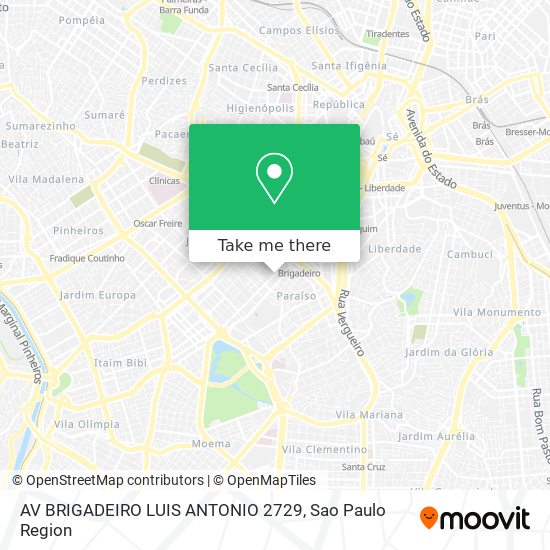 AV BRIGADEIRO LUIS ANTONIO 2729 map
