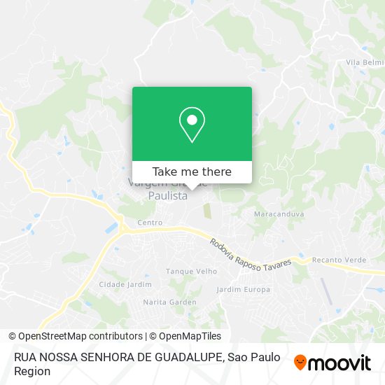 Mapa RUA NOSSA SENHORA DE GUADALUPE