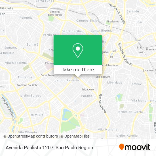 Avenida Paulista 1207 map