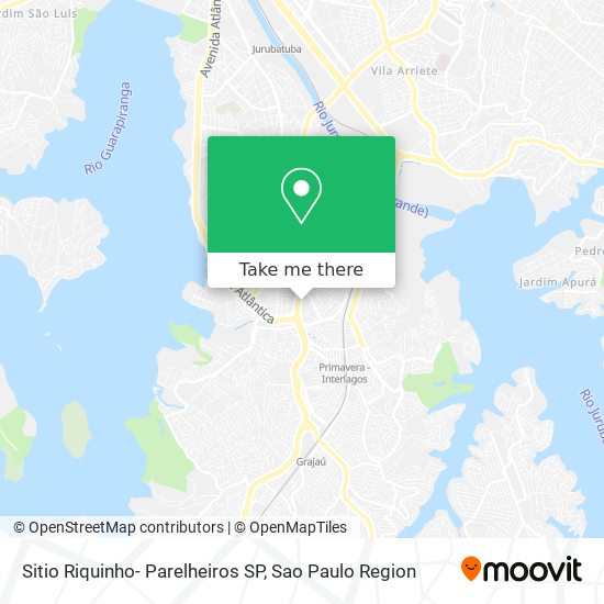 Mapa Sitio Riquinho- Parelheiros SP
