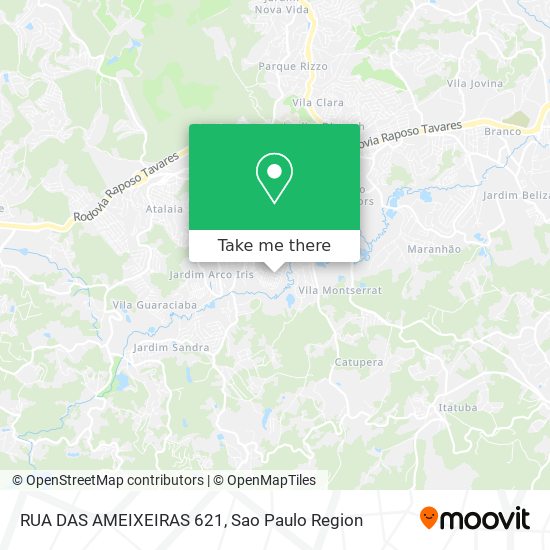 RUA DAS AMEIXEIRAS 621 map