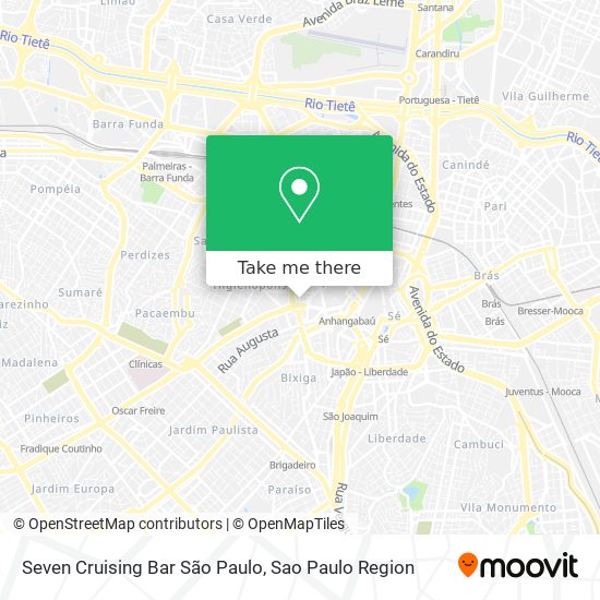 Mapa Seven Cruising Bar São Paulo