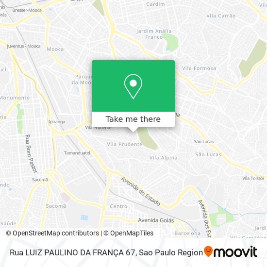 Mapa Rua LUIZ PAULINO DA FRANÇA 67
