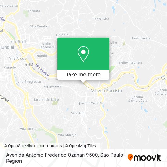 Mapa Avenida Antonio Frederico Ozanan 9500