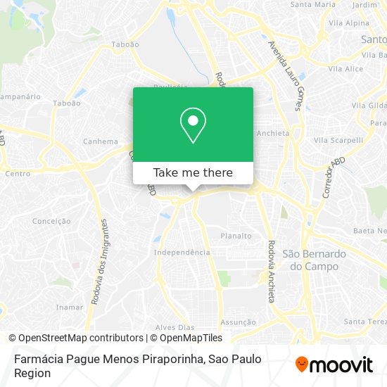 Farmácia Pague Menos Piraporinha map