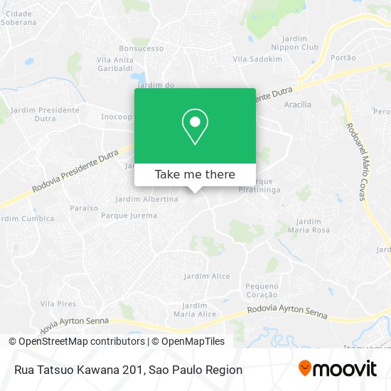 Mapa Rua Tatsuo Kawana 201