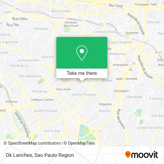 Dk Lanches map
