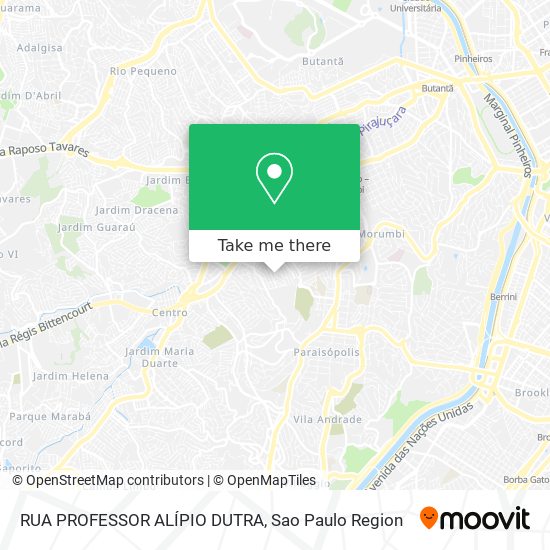 RUA PROFESSOR ALÍPIO DUTRA map