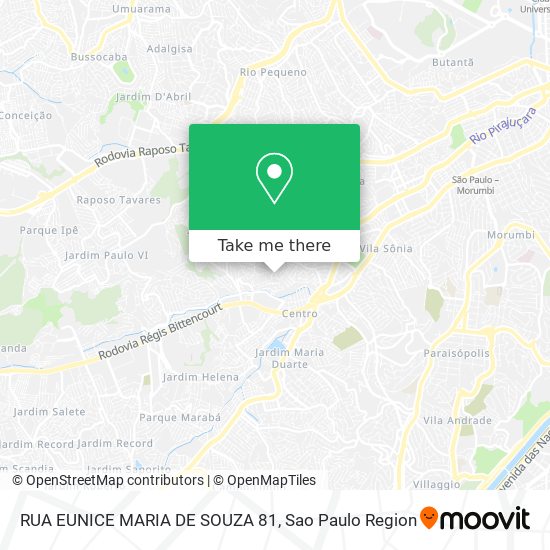 RUA EUNICE MARIA DE SOUZA 81 map