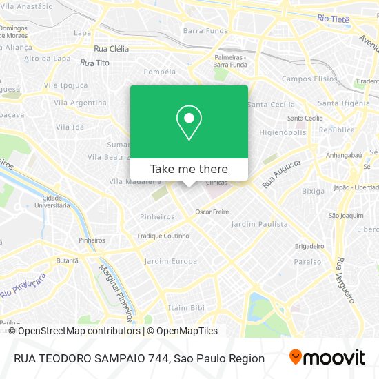 RUA TEODORO SAMPAIO 744 map