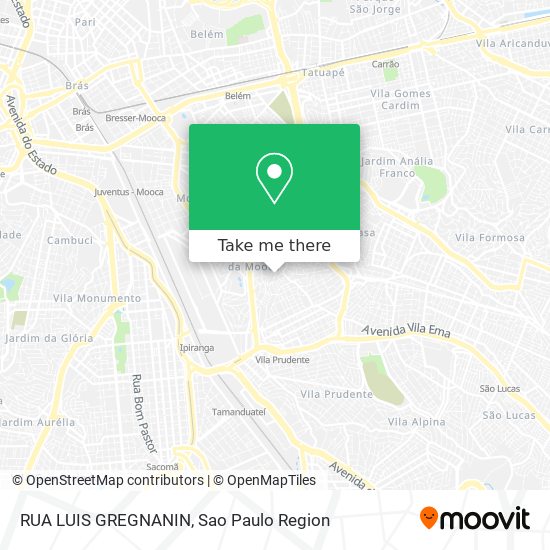 RUA LUIS GREGNANIN map