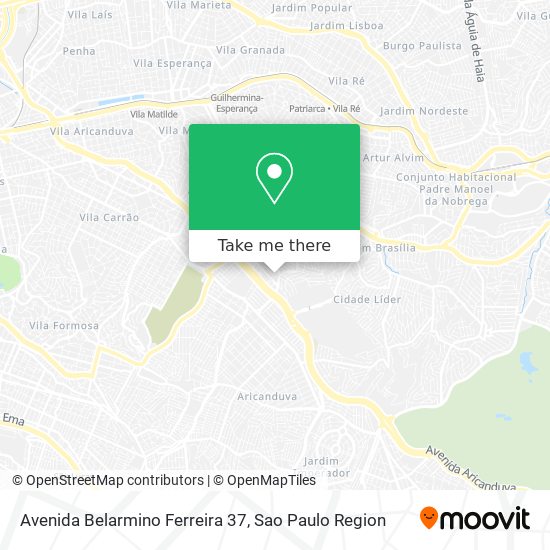 Mapa Avenida Belarmino Ferreira  37