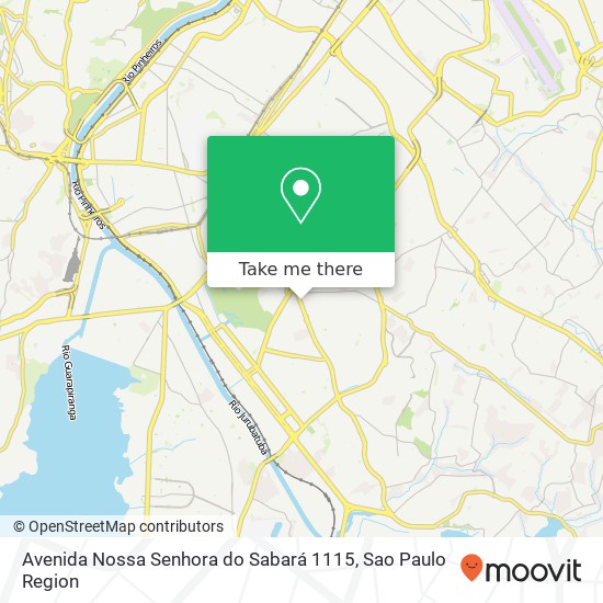 Mapa Avenida Nossa Senhora do Sabará 1115