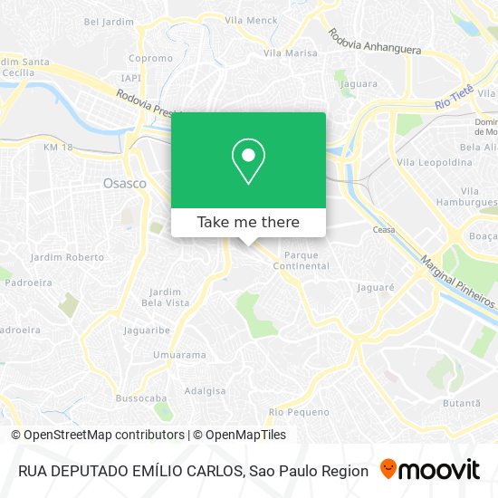 RUA DEPUTADO EMÍLIO CARLOS map