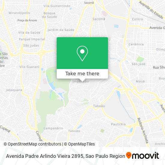 Mapa Avenida Padre Arlindo Vieira 2895