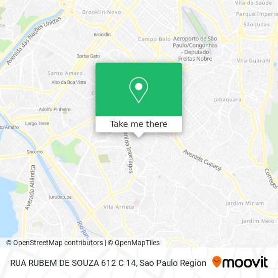 RUA RUBEM DE SOUZA 612 C 14 map