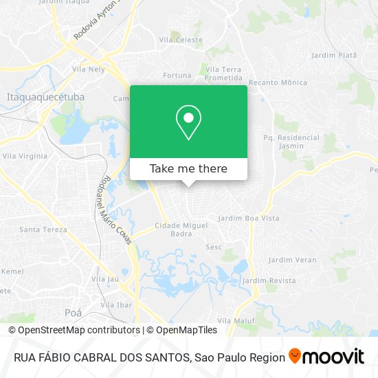 RUA FÁBIO CABRAL DOS SANTOS map