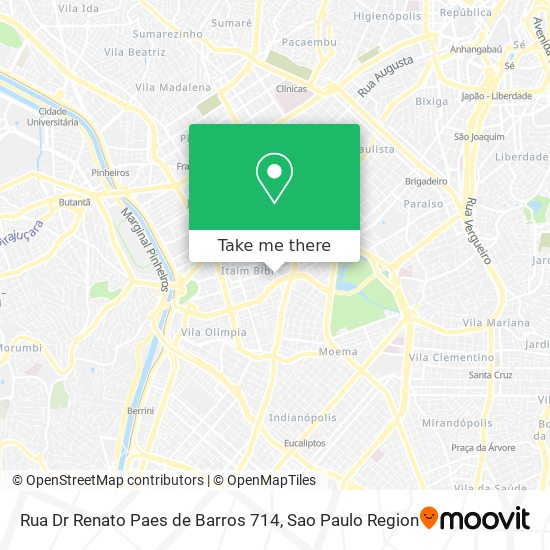 Mapa Rua Dr  Renato Paes de Barros  714