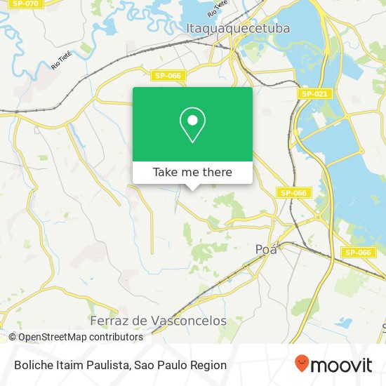 Boliche Itaim Paulista map