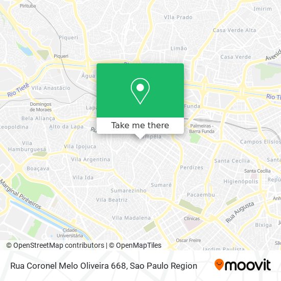 Rua Coronel Melo Oliveira 668 map