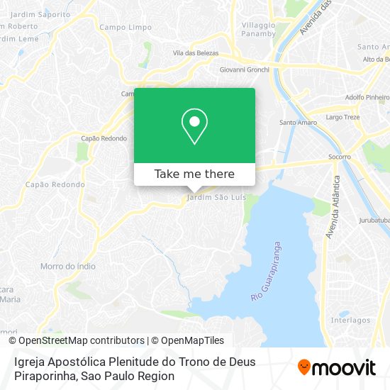 Igreja Apostólica Plenitude do Trono de Deus Piraporinha map
