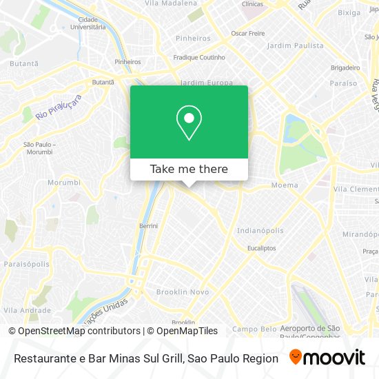 Mapa Restaurante e Bar Minas Sul Grill