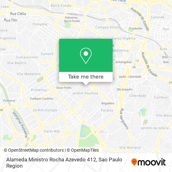 Alameda Ministro Rocha Azevedo 412 map