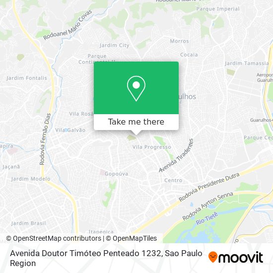 Avenida Doutor Timóteo Penteado 1232 map