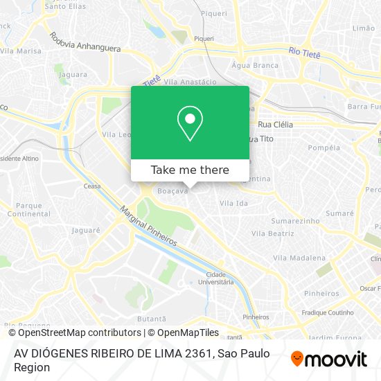 Mapa AV DIÓGENES RIBEIRO DE LIMA 2361