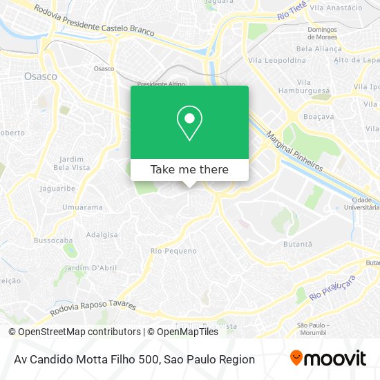 Mapa Av Candido Motta Filho 500