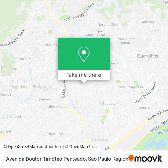 Avenida Doutor Timóteo Penteado map