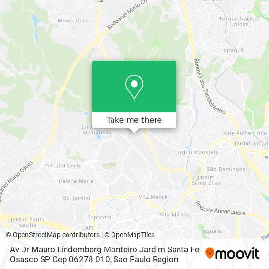 Mapa Av  Dr  Mauro Lindemberg Monteiro   Jardim Santa Fé   Osasco   SP Cep 06278 010