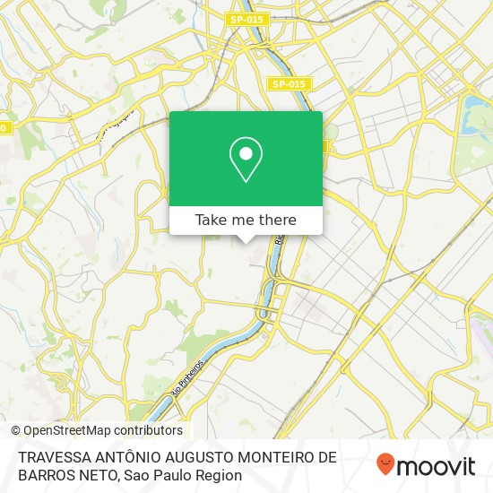 TRAVESSA ANTÔNIO AUGUSTO MONTEIRO DE BARROS NETO map