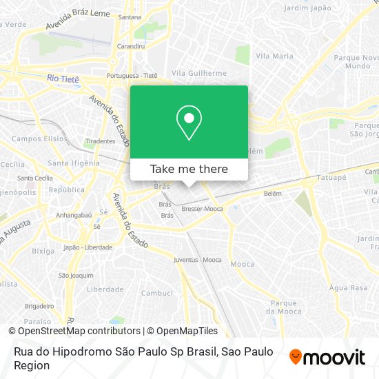 Mapa Rua do Hipodromo São Paulo Sp Brasil