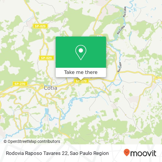 Rodovia Raposo Tavares 22 map