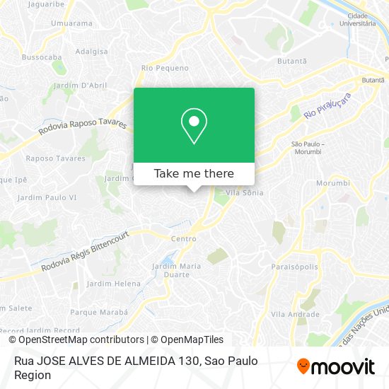 Rua JOSE ALVES DE ALMEIDA 130 map