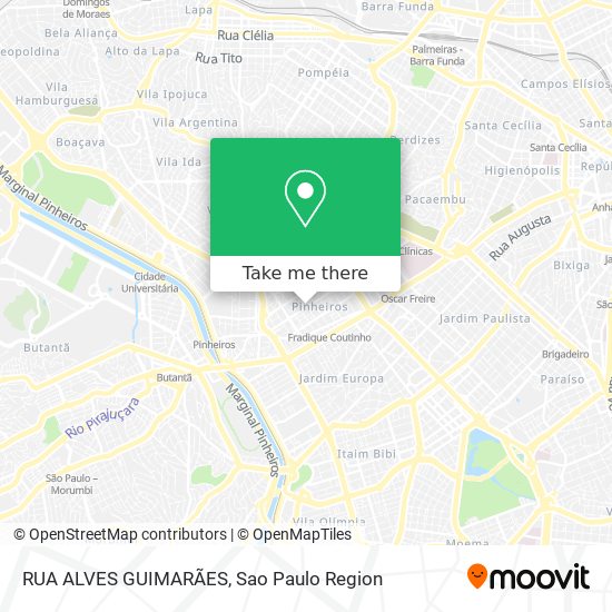 Mapa RUA ALVES GUIMARÃES