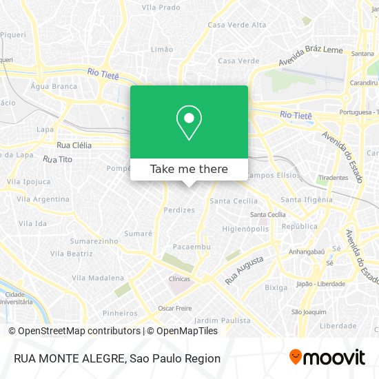 Mapa RUA  MONTE  ALEGRE