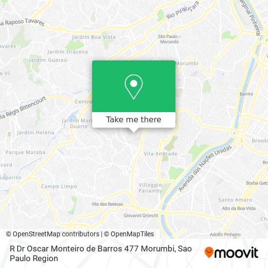 R  Dr  Oscar Monteiro de Barros  477   Morumbi map