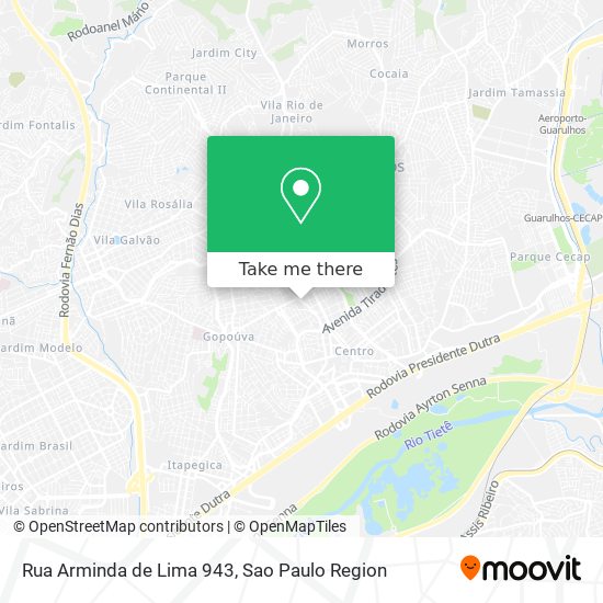 Mapa Rua Arminda de Lima 943