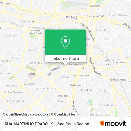 RUA MARTINHO PRADO 191 map