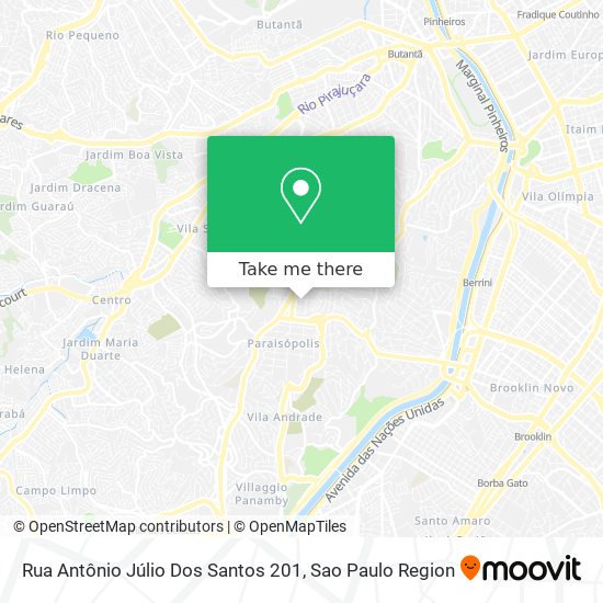 Rua Antônio Júlio Dos Santos 201 map