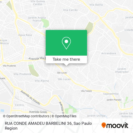 Mapa RUA CONDE AMADEU BARBELINI  36