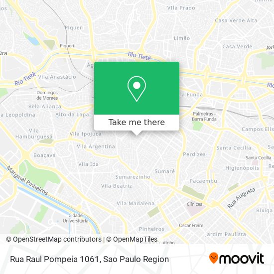 Rua Raul Pompeia 1061 map