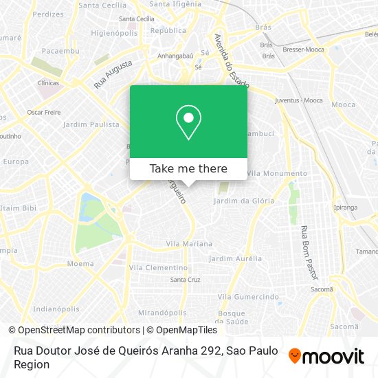 Mapa Rua Doutor José de Queirós Aranha 292